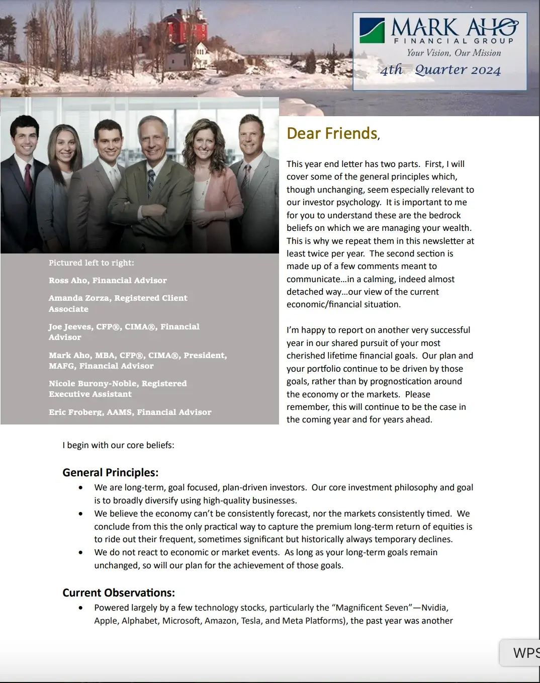 Quarterly Newsletter 2024 Q4